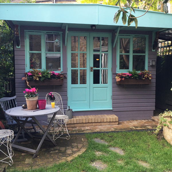 Juju Vail's garden painting studio